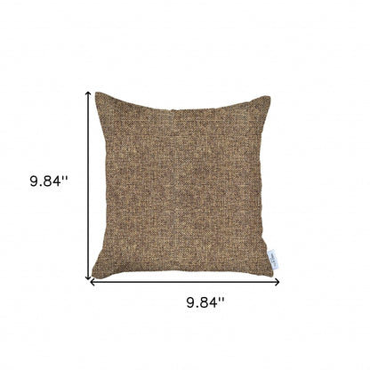 18" X 18" Brown Solid Color Zippered Handmade Polyester Throw Pillow Cover