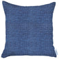 18" X 18" Blue Solid Color Zippered Handmade Polyester Throw Pillow Cover