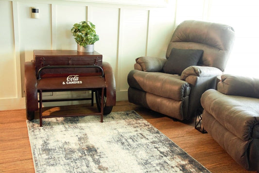 Retro Maroon Metal Delivery Box Accent Side Table