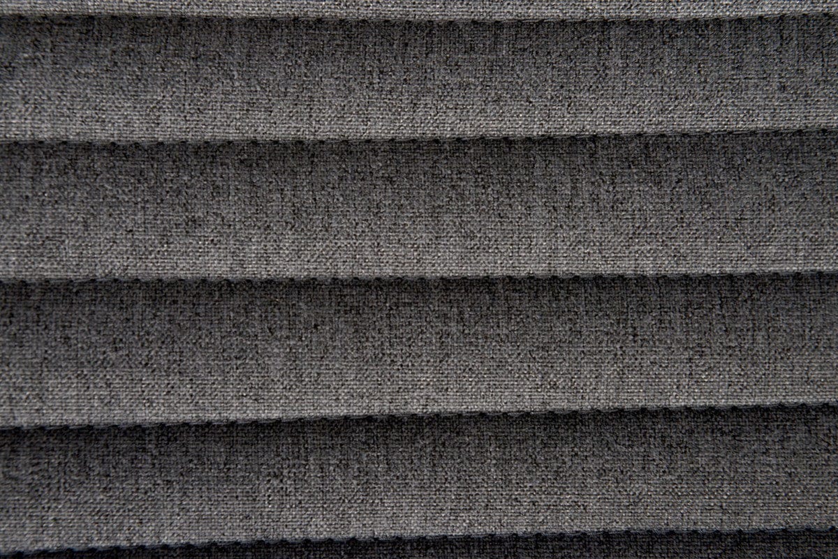 Set of Two Gray Gold Fabric Dining Chairs