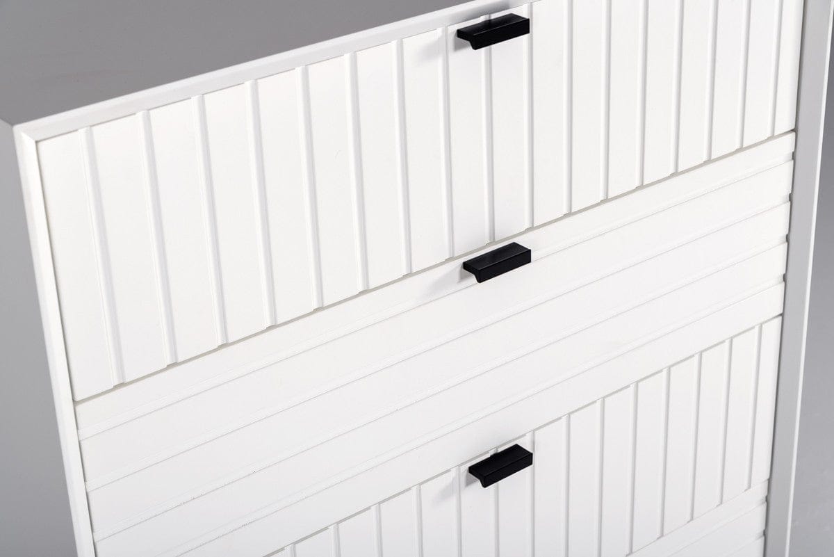 30" White Solid Wood Five Drawer Standard Chest