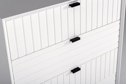 30" White Solid Wood Five Drawer Standard Chest