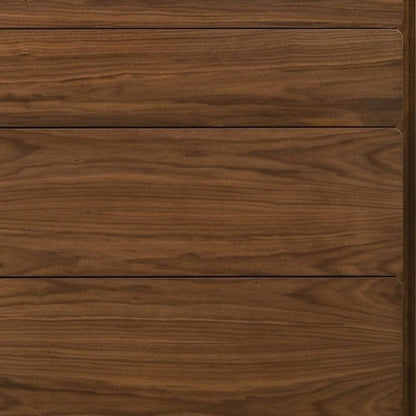 35" Walnut Solid Wood Five Drawer Standard Chest