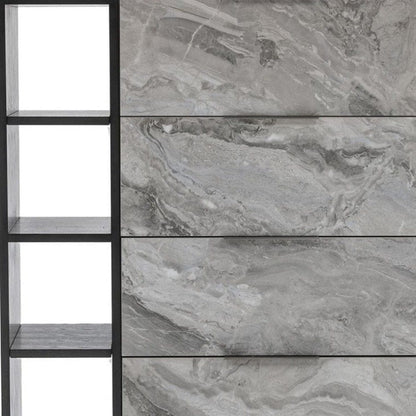 35" Grey Manufactured Wood Five Drawer Standard Chest