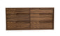 60" Walnut Manufactured Wood Six Drawer Double Dresser