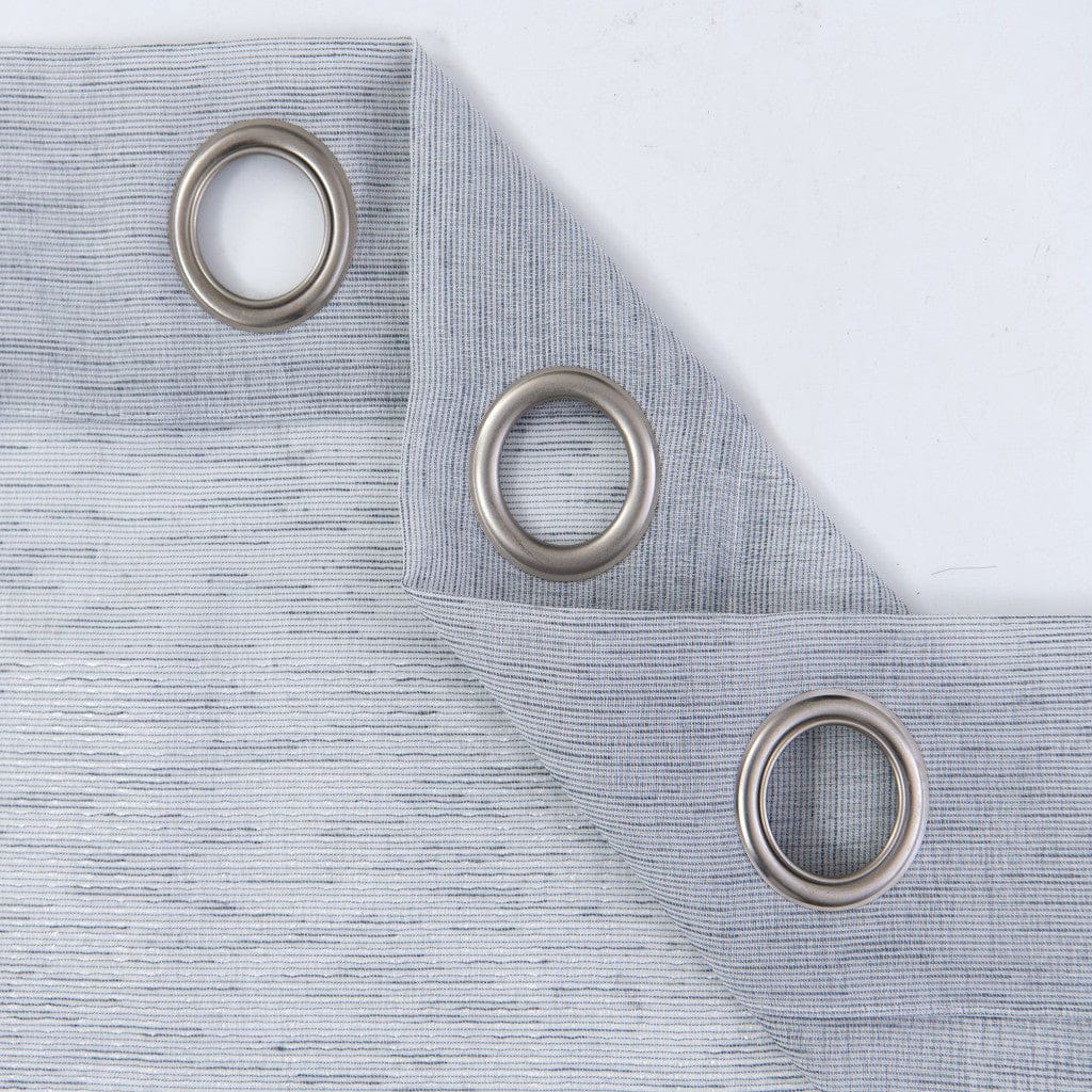 Set of Two 84"  Silver Textured Grommet Window Panels