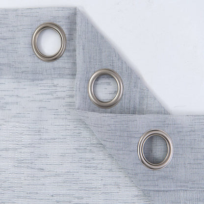 Set of Two 84"  Silver Textured Grommet Window Panels