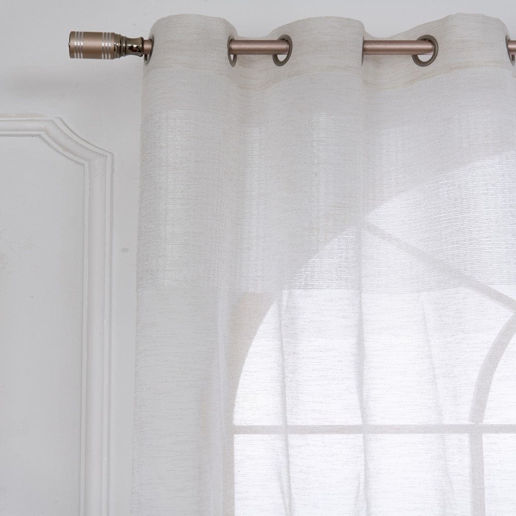 Set of Two 84"  Tan Textured Grommet Window Panels