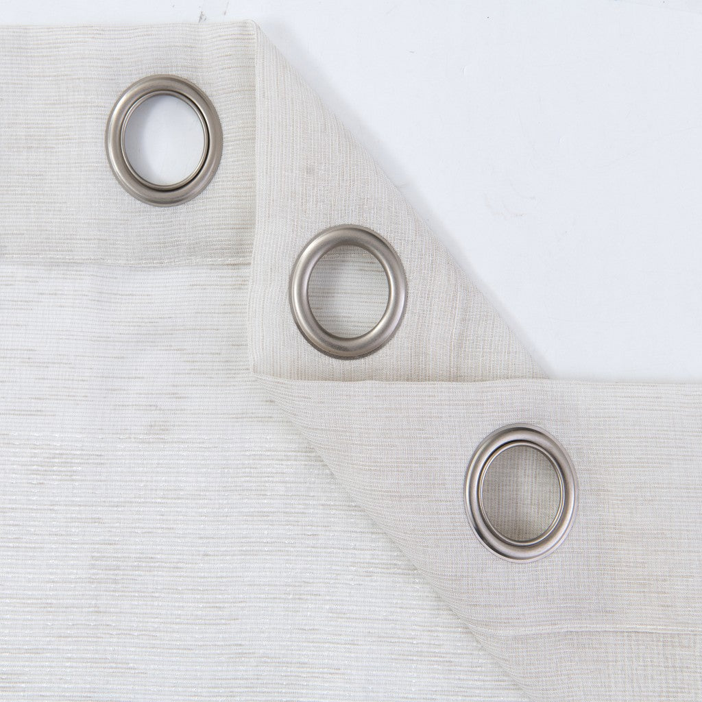 Set of Two 84"  Tan Textured Grommet Window Panels