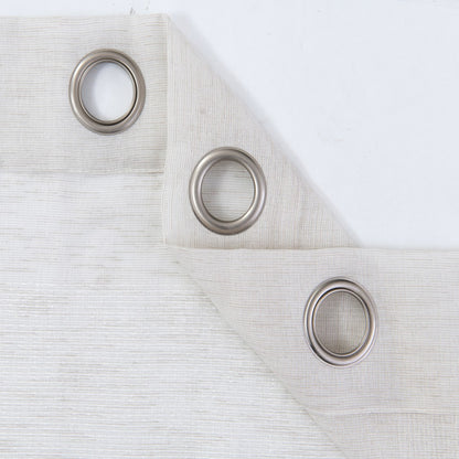 Set of Two 84"  Tan Textured Grommet Window Panels