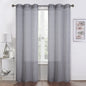Set of Two 96"  Gray Shimmery Window Curtain Panels