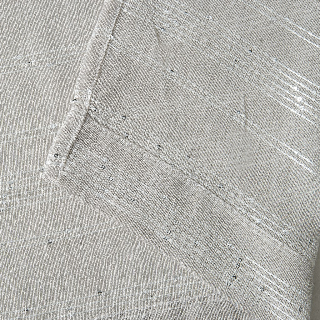 Set of Two 96"  Beige Shimmery Window Curtain Panels