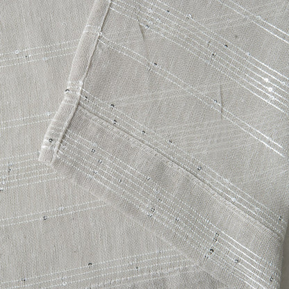 Set of Two 96"  Beige Shimmery Window Curtain Panels