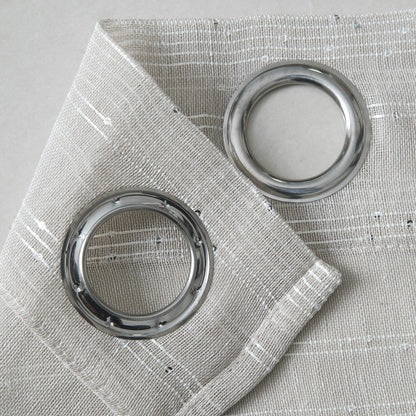 Set of Two 96"  Beige Shimmery Window Curtain Panels