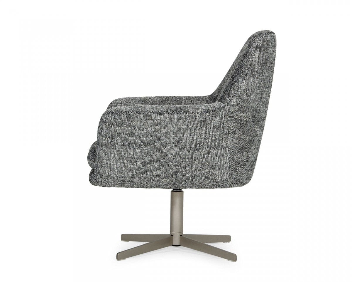 Industrial Dark Grey Chair With Metal Swivel
