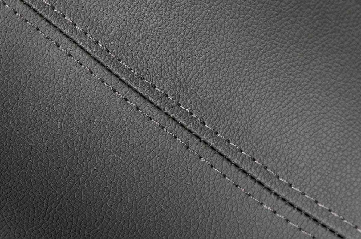 43" Grey Faux Leather And Stainless Steel Swivel Low Back Adjustable Height Bar Chair With Footrest