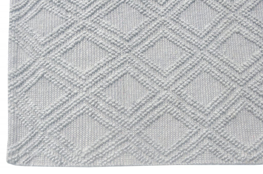 6’ x 9’ Gray Diamond Lattice Modern Area Rug