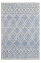 5’ x 7’ Blue Ivory Tribal Geometric Pattern Area Rug