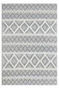 9’ x 13’ Gray Ivory Diamonds Boho Chic Area Rug