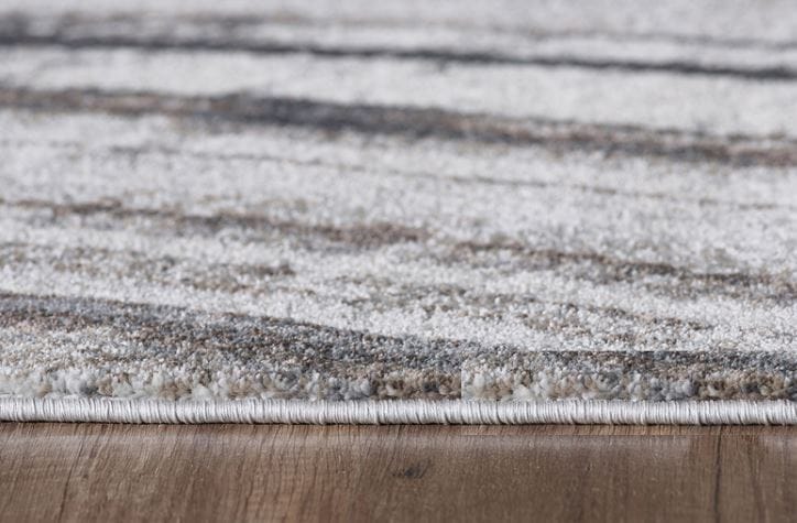 7’ x 10’ Gray Ivory Abstract Strokes Modern Area Rug