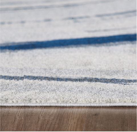 10’ x 13’ Navy Ivory Abstract Strokes Modern Area Rug