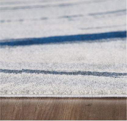 10’ x 13’ Navy Ivory Abstract Strokes Modern Area Rug