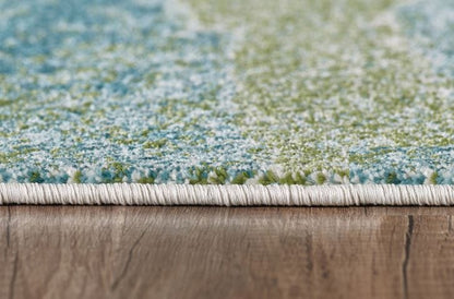 7’ x 10’ Blue Sage Impressionistic Ocean Area Rug