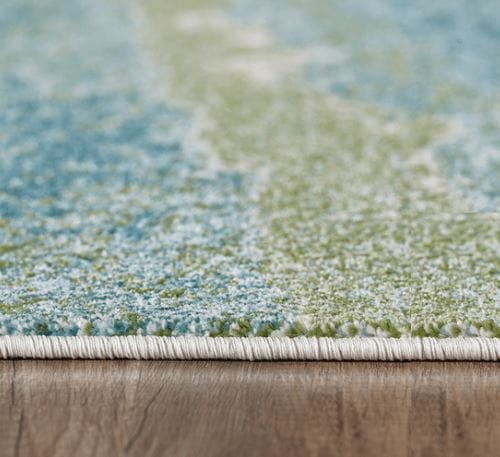 8’ x 11’ Blue Sage Impressionistic Ocean Area Rug