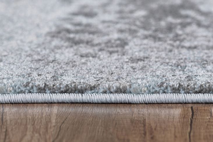 7’ x 10’ Blue Gray Abstract Mist Modern Area Rug