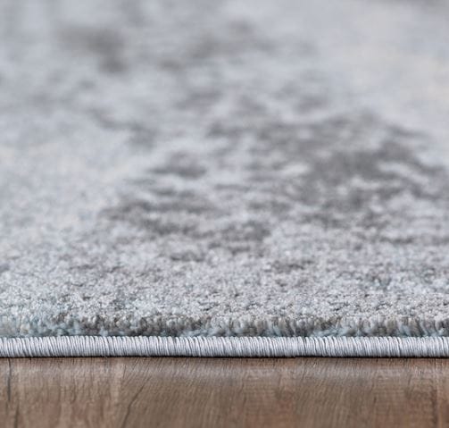 8’ x 11’ Blue Gray Abstract Mist Modern Area Rug