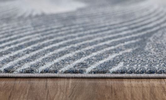 10’ x 13’ Gray Blue Abstract Waves Modern Area Rug