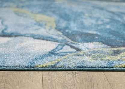 5’ x 8’ Blue Sage Abstract Stone Modern Area Rug