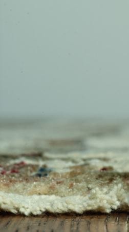 5’ x 8’ Ivory Khaki Distressed Plaid Area Rug