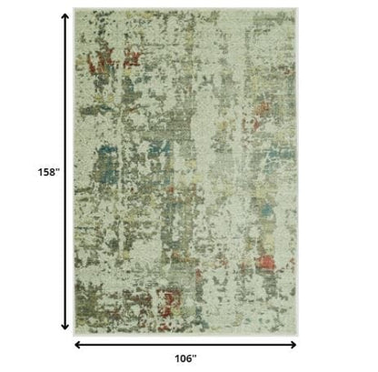 9’ x 13’ Sage Ivory Weathered Vintage Area Rug