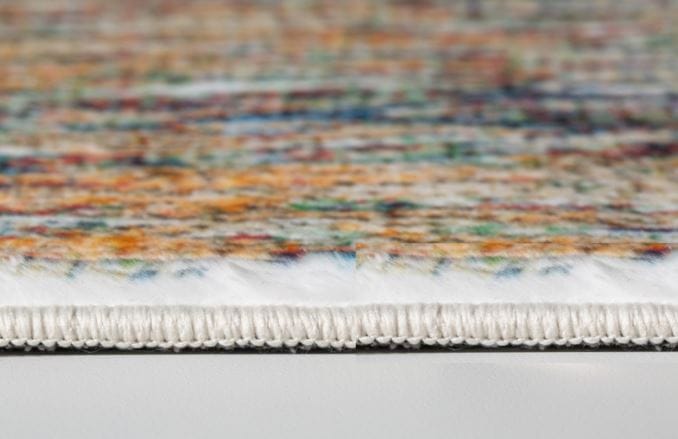 6’ x 9’ Blue Red Abstract Painting Modern Area Rug