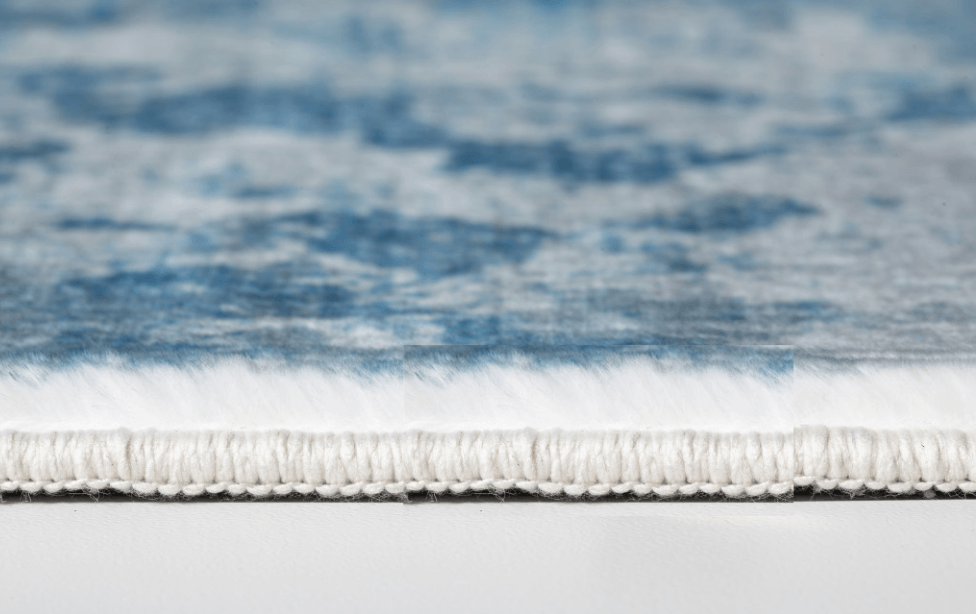 2’ x 7’ Blue White Abstract Sky Runner Rug