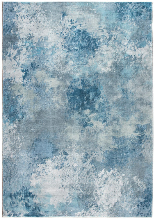 8’ x 10’ Blue White Abstract Sky Area Rug