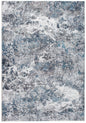 8’ x 10’ Gray Blue Abstract Galaxy Area Rug