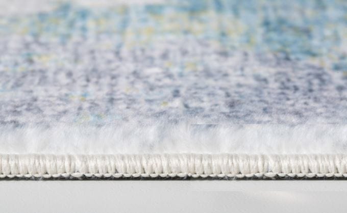 5’ x 8’ Blue Yellow Abstract Sky Area Rug