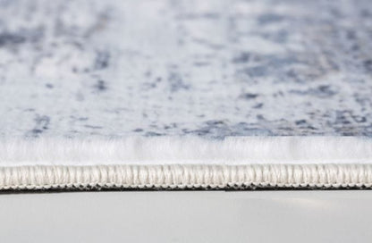 2’ x 7’ Gray Distressed Marble Runner Rug