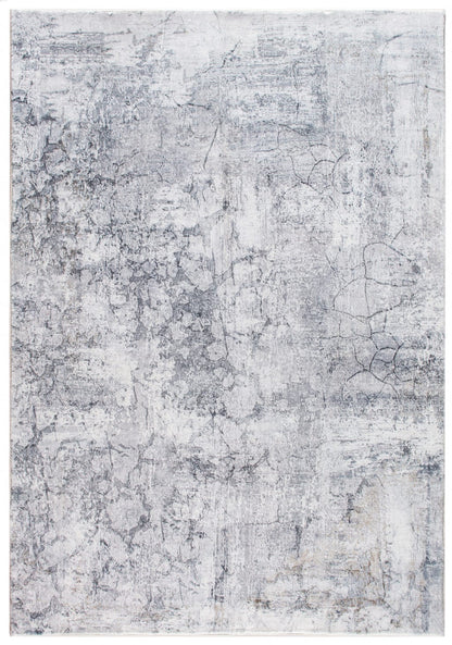 6’ x 9’ Gray Distressed Marble Area Rug