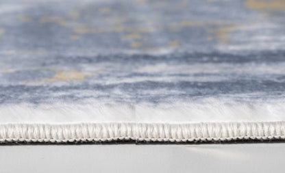 6’ x 9’ Gray Distressed Steps Abstract Area Rug