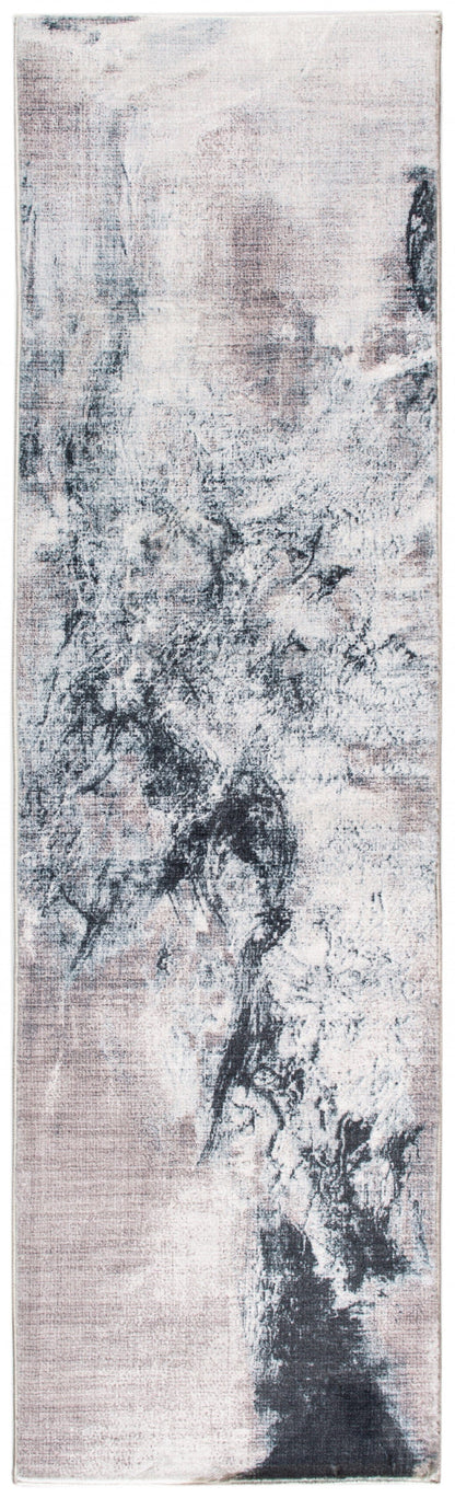 6’ x 9’ Sand Abstract Splash Modern Area Rug