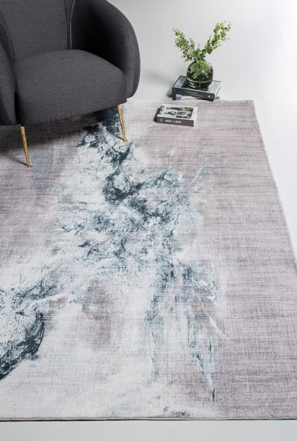 6’ x 9’ Sand Abstract Splash Modern Area Rug
