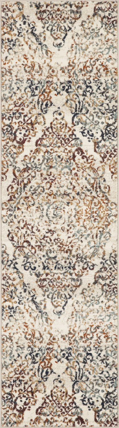2’ x 8’ Ivory Brown Decorative Diamond Runner Rug
