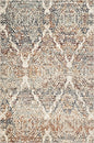 8’ x 11’ Ivory Brown Decorative Diamond Area Rug