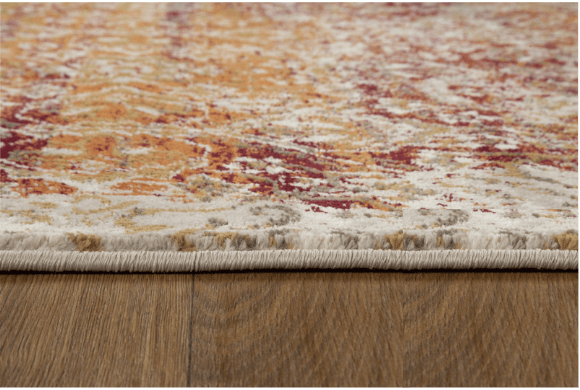 2’ x 8’ Rust Ivory Distressed Diamonds Runner Rug