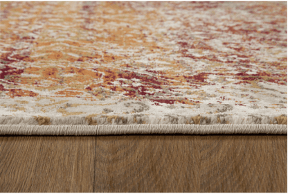 3’ x 5’ Rust Ivory Distressed Diamonds Area Rug