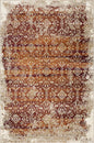 5’ x 8’ Rust Ivory Distressed Diamonds Area Rug