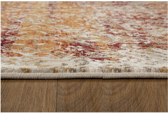 8’ x 11’ Rust Ivory Distressed Diamonds Area Rug